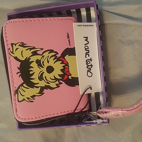 Marc Tetro yorkie zip wallet w strap NIB - Picture 4 of 4